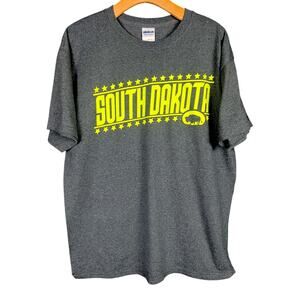 Men's South Dakota Tourist Souvenir Gray T-Shirt - Size L